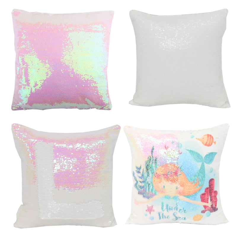40×40cm Sequined Pillowcases Sublimation Blanks - Pink