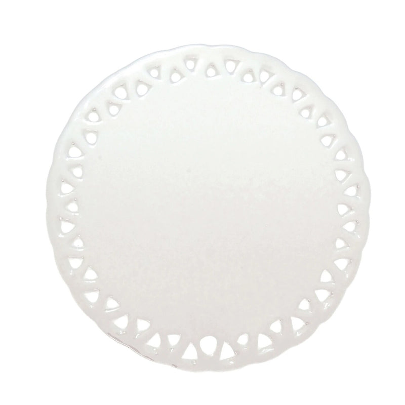 Ceramic DIY Holiday Ornaments Sublimation Blanks - Round Doily Paper
