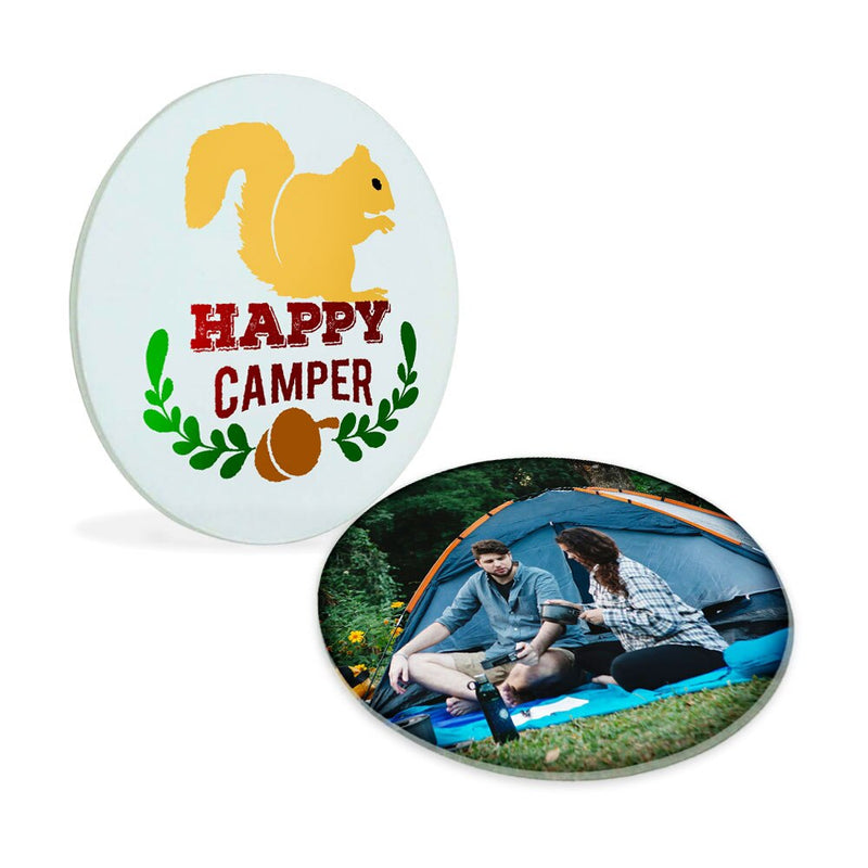 Tempered Glass Coaster 3.9" Sublimation Blanks with Print