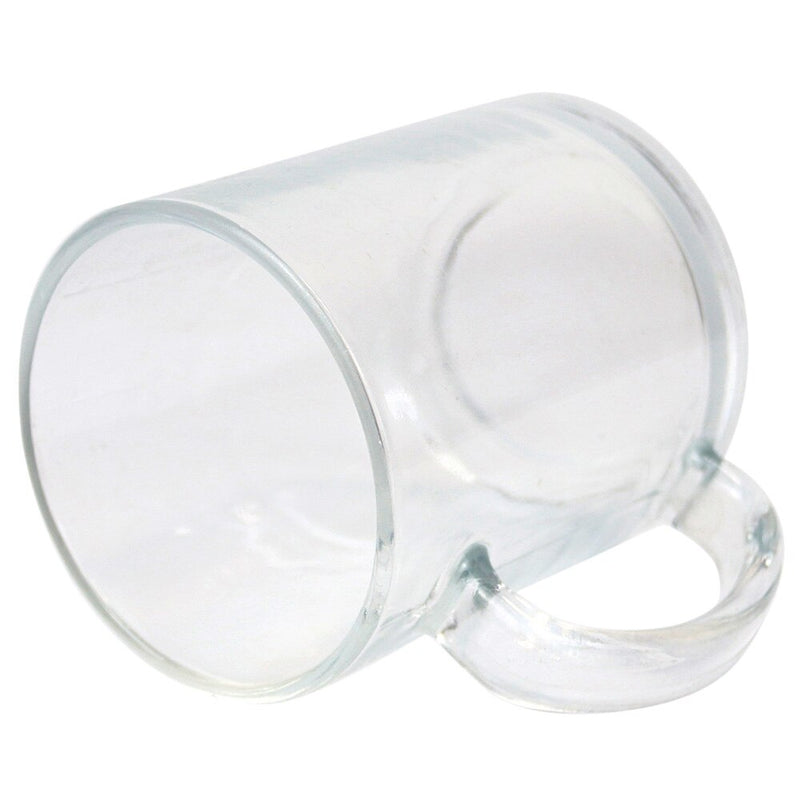 Clear Glass Mug 11oz Sublimation Blanks - Front View