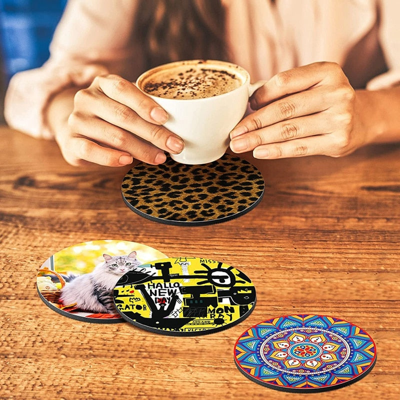 Neoprene Coasters 3.9" Sublimation Blanks with Print