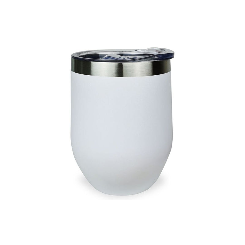 Mug Stainless Steel Wine Cup 12oz Sublimation Blanks - White