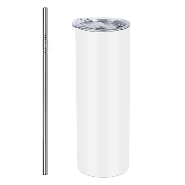 Tumbler with Stainless Steel Straw Sublimation Blank